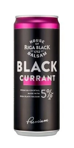 Alkoholiskais kokteilis BLACK BALSAM Currant 5%0,33L D