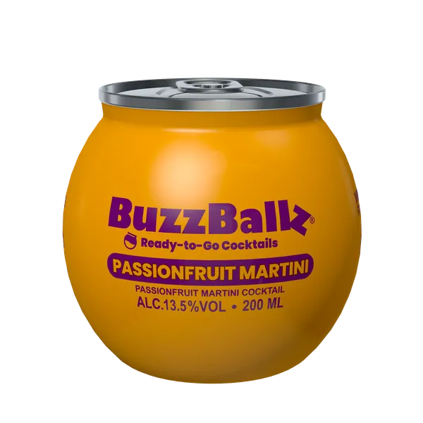 Alkoholisks kokteilis BUZZBALLZ Passion Fruit Martini, 13,5%, 0.2l