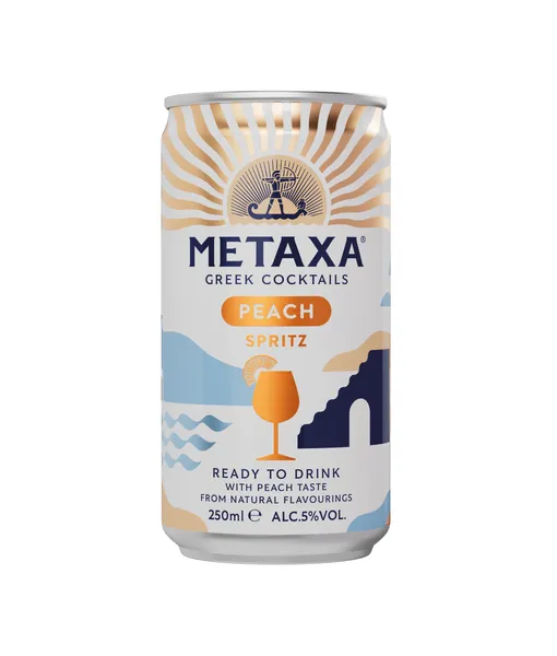 Alkoholisks kokteilis METAXA Peach Spritz, 5%, bundžā, 0.25l (DEP)