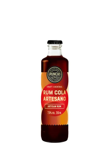 Alkoholisks kokteilis PUNCH CLUB Rum&Cola Artesano, 7%, stiklā, 0.25l (DEP)