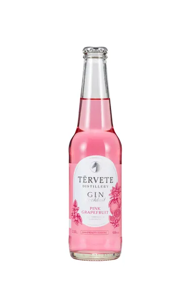 Alkoholisks kokteilis TĒRVETE Gin&Pink grapefruit, 9,8%, stiklā, 0.33l (DEP)