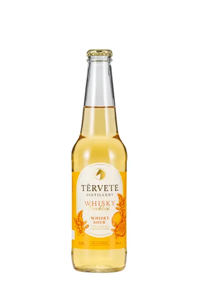 Alkoholisks kokteilis TĒRVETE Whisky Sour, 5%, stiklā, 0.33l (DEP)
