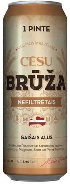 Alus CĒSU BRŪŽA nefiltr. 5,4% 0,568L sk.