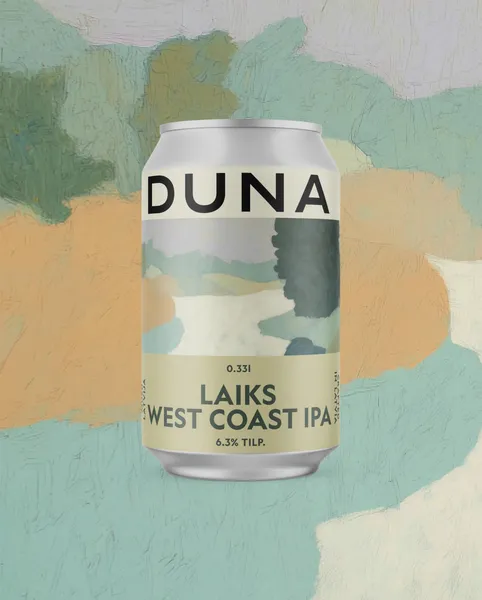 Alus DUNA Laiks West Coast IPA, 6%, bundžā, 0.33l (DEP)