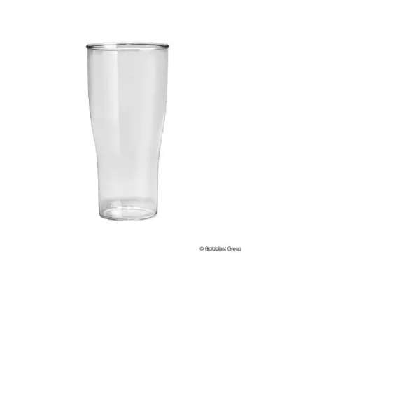 Alus glāzes (depozīta) GOLD PLAST, vairākkārt lietojamas, 400ml/520ml, D 8 cm, H 17 cm, 0.59kg, 5ga