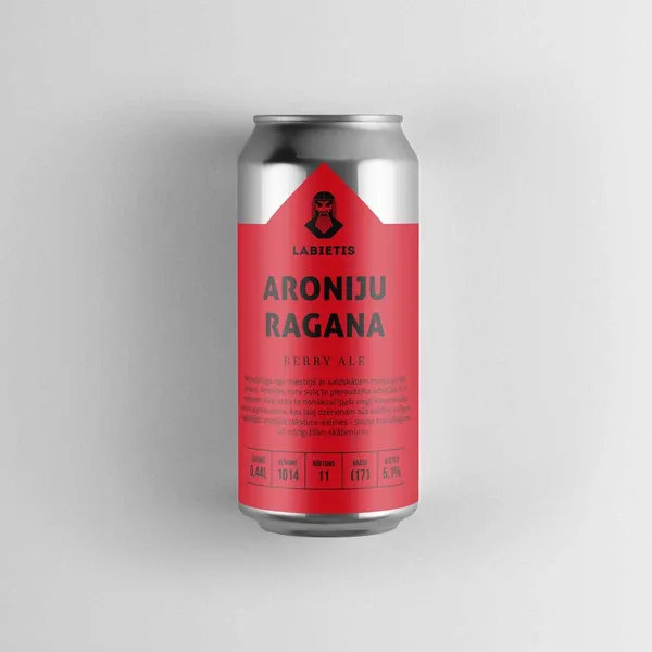 Alus LABIETIS Aroniju ragana, 5,1%, bundžā, 0.44l (DEP)