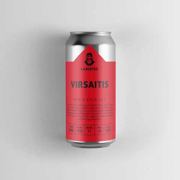 Alus LABIETIS Virsaitis, 6%, bundžā, 0.44l (DEP)