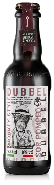 Alus MONKEY Sor Pompeo Dubbel, 8%, stiklā, 0.3l (DEP)