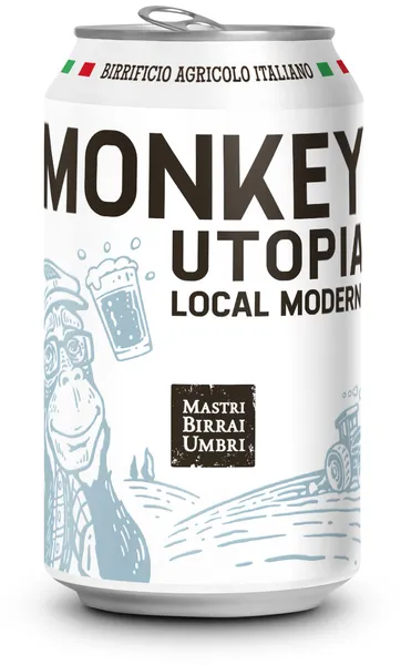 Alus MONKEY Utopia Local Modern IPA, 5,6%, bundžā, 0.33l (DEP)