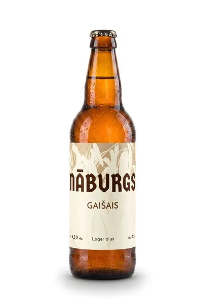 Alus NĀBURGS, Gaišais, 4,5%, stiklā, 0.5l (DEP)