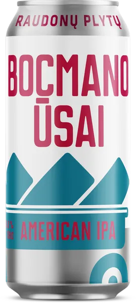 Alus RAUDONU PLYTU Bocmano Ūsai, 6%, bundžā, 0.5l (DEP)