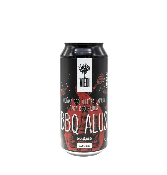 Alus VIEDI BBQ, 4,7%, bundžā, 0.44l (DEP)