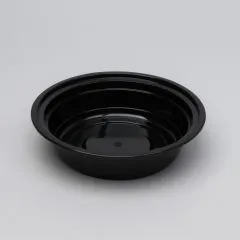 Apaļš konteineris PP melns 16oz/450ml D159, 0.384kg, 50gab