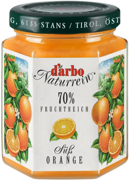 Apelsīnu ievārījums D'ARBO, 70%, 200g