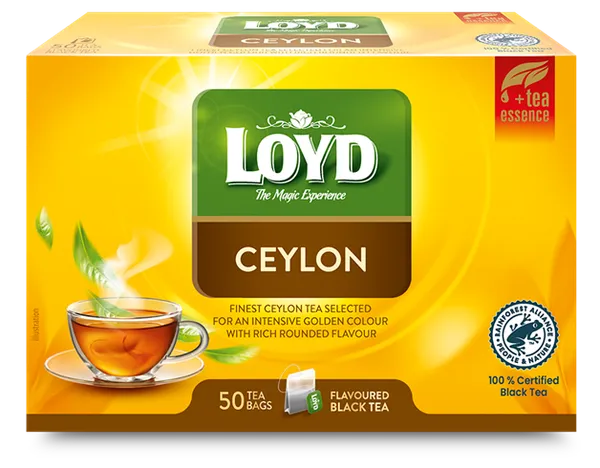 Tēja melnā Loyd Aromatizēta Ceylon, 50x2g