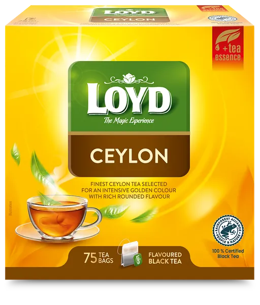Aromatizēta melnā tēja LOYD Ceylon,75x2g