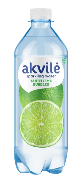 Aromatizēts dzeramais ūdens AKVILE ar laima aromātu, viegli gāzēts, 0,6l (DEP)