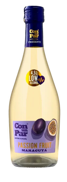Aromatizēts vīna dzēriens CON UN PAR Maracuya, pussauss, 4,5%, 0.75l