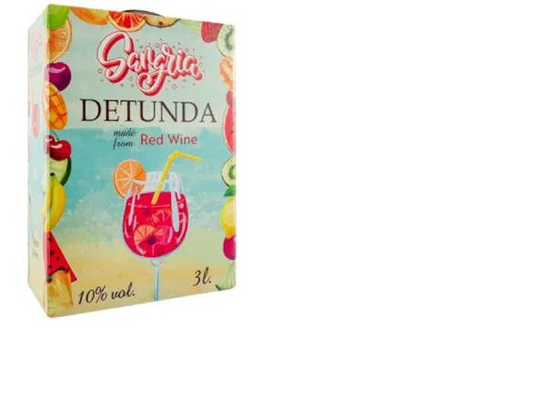 Aromatizēts vīna dzēriens DETUNDA Sangria, sarkans, 10%, BIB, 3l
