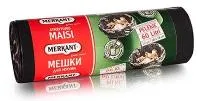 Atkritumu maisi 60l, 60x78cm, LDPE 35mk, 0.335kg 10 gab. Merkant
