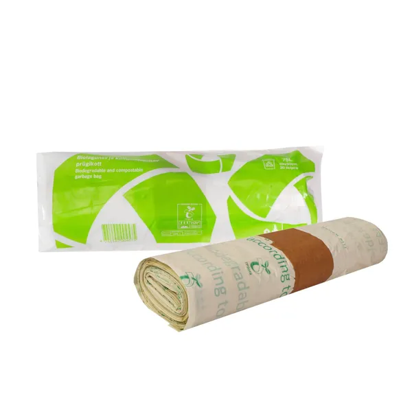 Atkritumu maisi BIO, 75l, zaļi, 69x90cm, 18mk, 20gab
