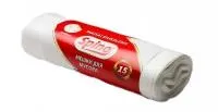 Atkritumu maisi HDPE 15l, 8mk, 40x50cm, balti-caursp., 20 gab.