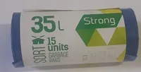 Atkritumu maisi SORTEX, 35L , 50x60 cm, 30 mk, zili, 15 gab.