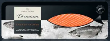 Atlantijas laša fileja auksti kūpināta, saldēta, bez ādas, sagriezta, 1kg