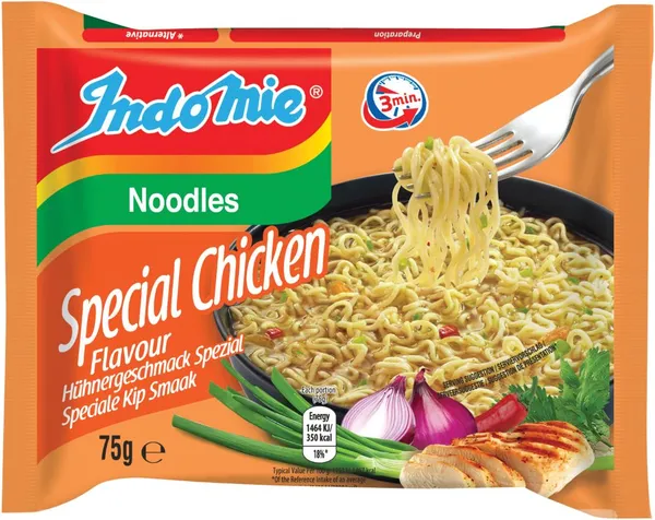 Ātrā pagatavojamās nūdeles INDOMIE Special, vistas garša, 70g