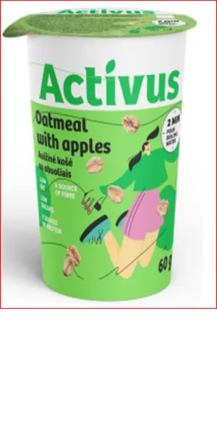 Auzu biezputra ACTIVUS ābolu 60g