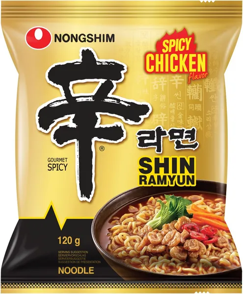 Ātri pagatavojamās nūdeles NONGSHIM, pikanta vistas garša, 120g