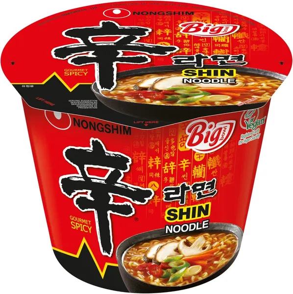 Ātri pagatavojamās nūdeles NONGSHIM Shin, krūzītē, 114g