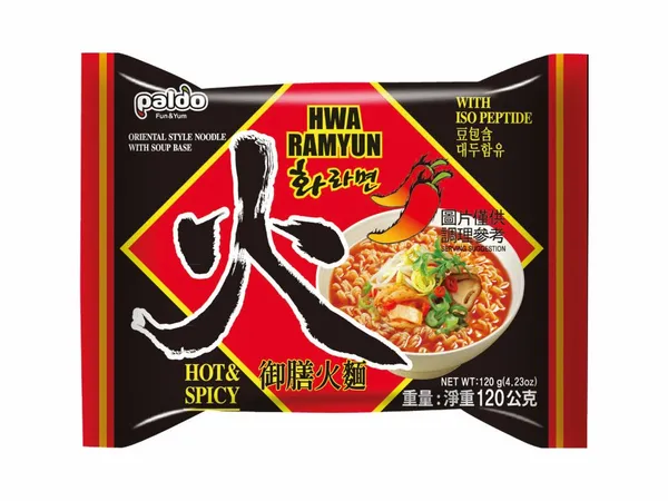 Ātri pagatavojamās nūdeles PALDO Hwa Ramyun, 120g