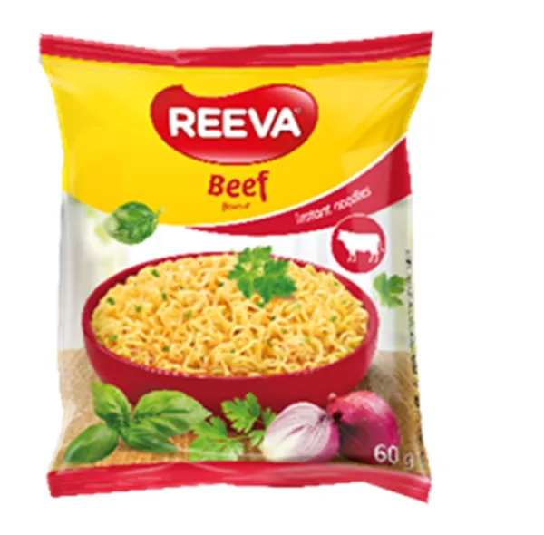 Ātri pagatavojamas nūdeles REEVA ar liellopa gaļas garšu, pakā, 60g