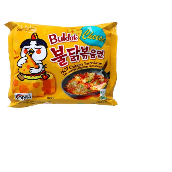 Nūdeles ātri pag. Buldak Bag Hot Chicken ar siera garšu 140g