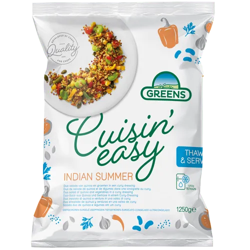 Ātri saldēts dārzeņu maisījums GREENS Indian Summer, 1.25kg IQF