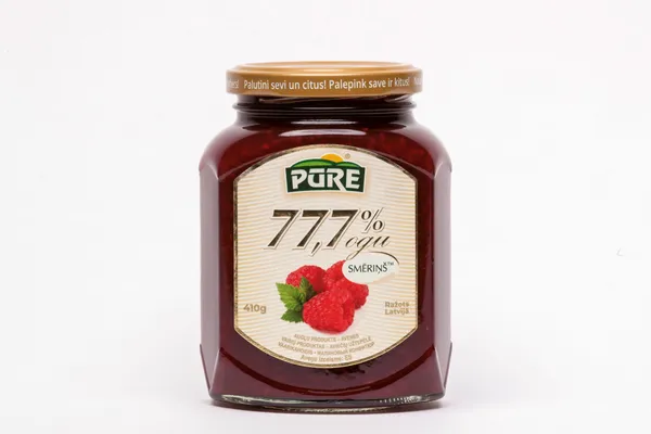 Augļu produkts PŪRE, Avene "77,7% ogu smēriņš", 410g