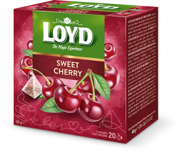 Augļu tēja LOYD Pyramids Sweet Cherry, 20x2g