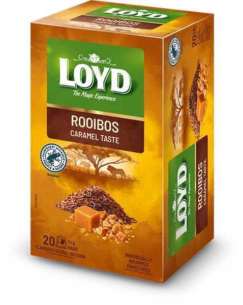 Augļu tēja LOYD Rooibos ar karameles garšu, 20 × 1,8 g