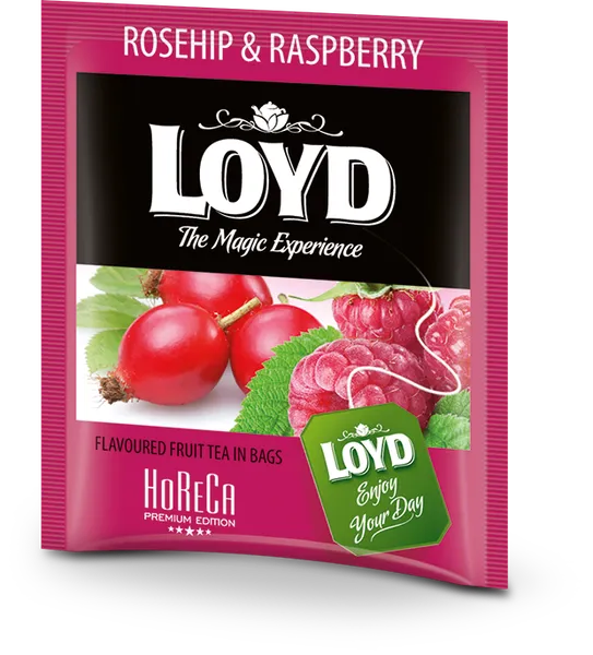 Augļu tēja LOYD Rosehip & Raspberry FS 500x2g