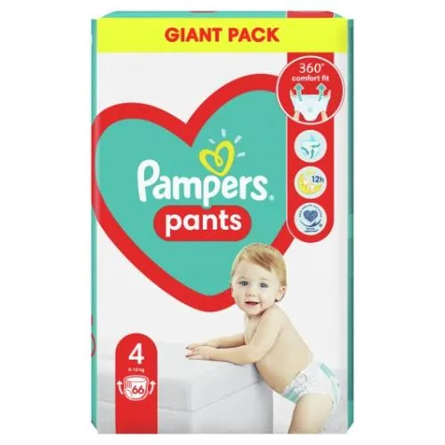 Autiņbiksītes-biksītes PAMPERS Pants, Giant Pack, 4. izmērs, 66 gab.