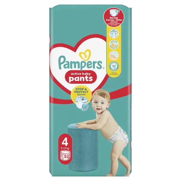 Autiņbiksītes-biksītes PAMPERS Pants, Jumbo Pack, 4. izmērs, 52 gab.