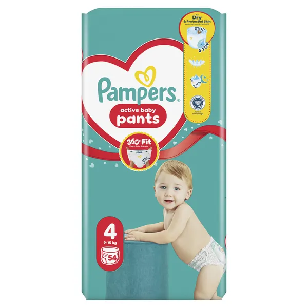 Autiņbiksītes-biksītes PAMPERS Pants, Jumbo Pack, 4. izmērs, 54 gab.