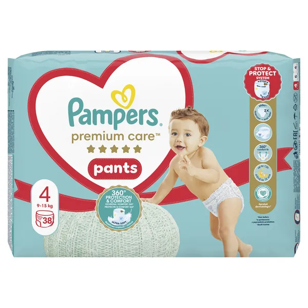 Autiņbiksītes-biksītes PAMPERS Premium Care Pants, Value Pack, 4. izmērs, 38 gab.