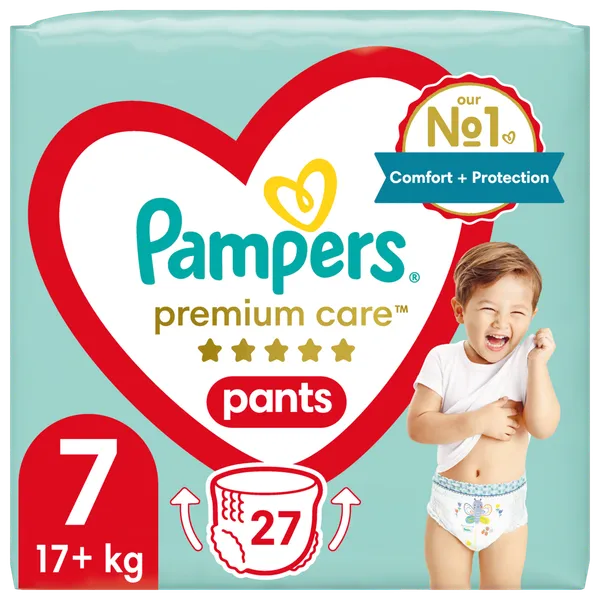 Autiņbiksītes-biksītes PAMPERS Premium Care Pants, Value Pack, 7. izmērs, 27 gab.