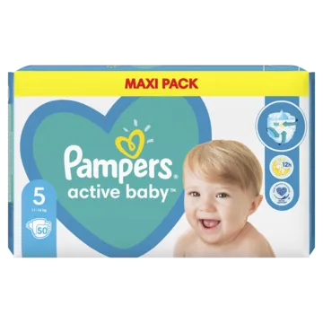 Autiņbiksītes PAMPERS Active Baby, Maxi Pack, 5. izmērs, 50 gab.