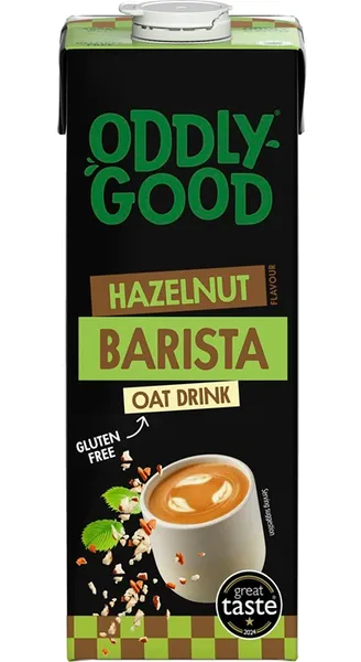 Auzu dzēriens ODDLYGOOD Barista UHT, ar lazdu riekstu garšu, bez glutēna, 1l