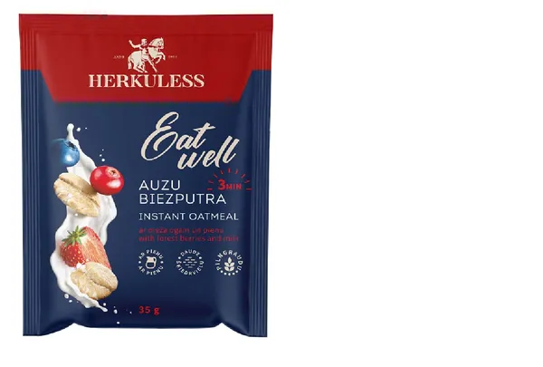 Pārslas Herkuless ātri pagat.ar meža ogām un pienu 35g