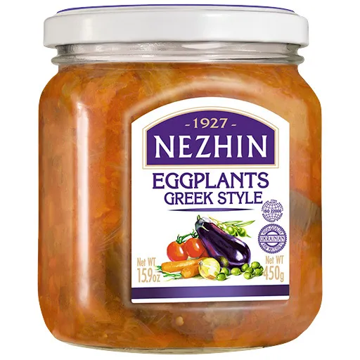 Baklažāni NIZHYN grieķu stilā, olīveļļā, 450g