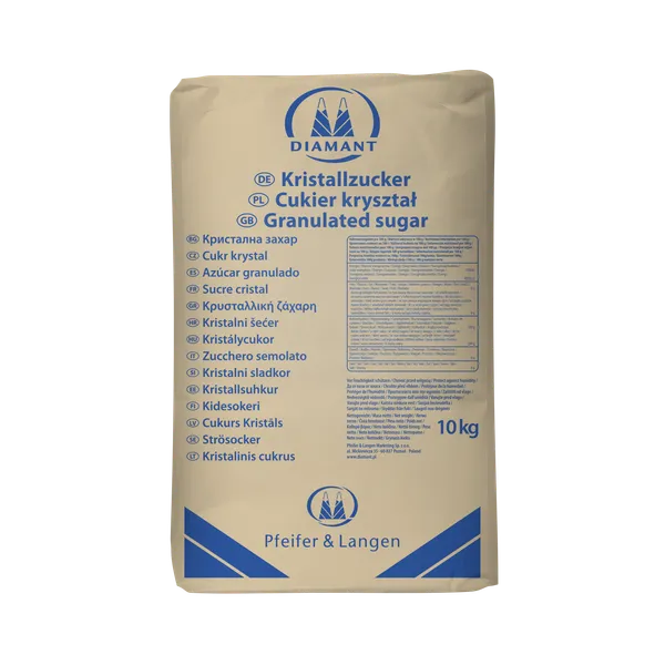 Baltais cukurs DIAMANT, maisā, 10kg